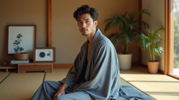 Élégance et confort du kimono moderne pour homme